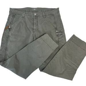 MAC Rich Jeans Cargo Pants Women’s Size 44/28 Green Cotton Stretch Utility Zip